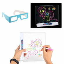 Load image into Gallery viewer, Magic Pad Deluxe Light Up LED 3D Drawing Tablet Writing Board Kids Toys Gifts 3D Illuminated Drawing Board Painting
