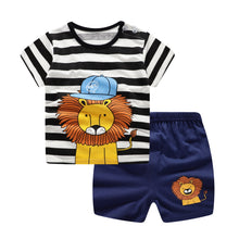 Load image into Gallery viewer, Baby Boys Clothing Sets Baseball Uniform 2pcs/Set  Baby Girls Clothes Cartoon Blue Whale Short Sleeve Infant Cotton Underwear