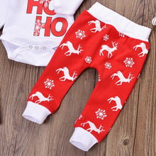 Load image into Gallery viewer, Toddler Kids Plus Size Clothes Sets Infant Baby Boys Girls Romper Letter Print Long Sleeve Tops Pants Christmas Deer Outfits Set