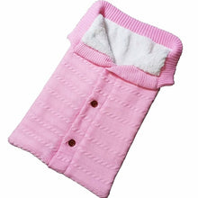 Load image into Gallery viewer, Baby Sleeping Bag Envelope Winter Kids Sleepsack Footmuff For Stroller Knitted Sleep Sack Newborn Swaddle Knit Wool Slaapzak