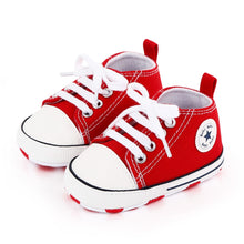 Load image into Gallery viewer, Baby Shoes Boy Girl Star Solid Sneaker Cotton Soft Anti-Slip Sole Newborn Infant First Walkers Toddler Casual Canvas Crib Shoes