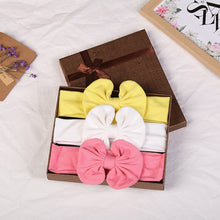Load image into Gallery viewer, 3 Pcs/Set Printed Baby Headband Elastic Bows Newborn Kids Turban Dot Headbands Hair Band For Girls Baby Hair Accessories