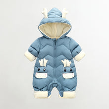 Load image into Gallery viewer, OLEKID 2020 Baby Winter Snowsuit Plus Velvet Thick Baby Boys Jumpsuit 0-2 Years Newborn Romper Baby Girls Overalls Toddler Coat