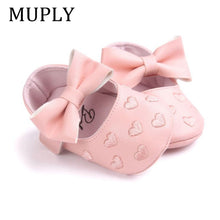 Load image into Gallery viewer, Baby PU Leather Baby Boy Girl Baby Moccasins Moccs Shoes Bow Fringe Soft Soled Non-slip Footwear Crib Shoes