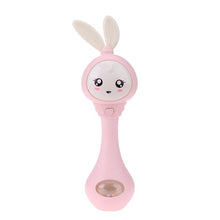 Load image into Gallery viewer, Musical Flashing Baby Rattles Infant Bells Juguetes Rabbit Hand Bells Rattles Newborn Baby Toy Early Educational Baby Toys 0-12M