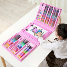 Load image into Gallery viewer, 208-Piece with Easel Children's Painting Set. Watercolor Pen Brush. Art Learning Supplies Stationery Set