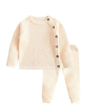 Load image into Gallery viewer, Baby Boy Girl Clothes Sets Spring Autumn Solid Newborn Baby Girl Clothing Long Sleeve Tops + Pants Outfits Casual Baby Pajamas