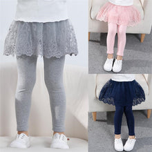 Load image into Gallery viewer, Cotton Baby Girls Leggings Lace Princess Skirt-pants Spring Autumn Children Slim Skirt Trousers for 2-7 Years Kids Clothes