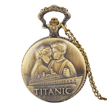 Load image into Gallery viewer, In Wonderland Theme Bronze Quartz Pocket Watches Hot Sell Vintage Fob Watches Time In The Pocket Christmas Brithday Gift