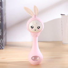 Load image into Gallery viewer, Musical Flashing Baby Rattles Infant Bells Juguetes Rabbit Hand Bells Rattles Newborn Baby Toy Early Educational Baby Toys 0-12M