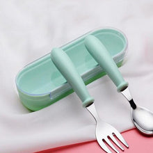 Load image into Gallery viewer, Baby Gadgets Tableware Set Children Utensil Stainless Steel Toddler Dinnerware Cutlery Cartoon Infant Food Feeding Spoon Fork