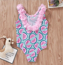 Load image into Gallery viewer, Infant Baby Girls Watermelon Swimsuit One-piece Floral Swimwear Swimming