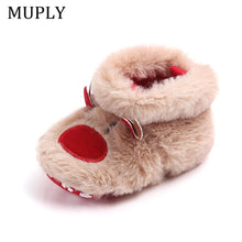 Load image into Gallery viewer, Winter Baby Girls Boys Keep Warm Shoes Muply Christmas Elk First Walkers Anti-slip Newborn Toddler Infant Girl Footwear Shoes