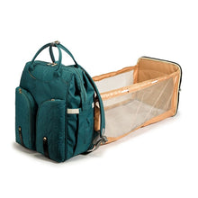 Load image into Gallery viewer, Baby Infant Nappy Changing Bag Portable Large Capacity Folding Crib Diaper Backpack Stroller Straps Pad for Travel Outdoor 28GD