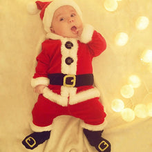 Load image into Gallery viewer, Baby Christmas Clothes 4PCS Newborn Infant Baby Santa Christmas Tops+Pants+Hat+Socks Outfit Set Costume Xmas Winter Clothing