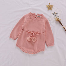 Load image into Gallery viewer, Autumn Baby Knitted Rompers Sweater Baby Girl Long-sleeve Knitted Overalls Infant Girl Princess Cotton Clothes Baby Girl Romper