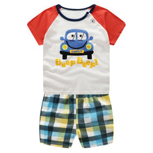 Load image into Gallery viewer, Baby Boys Clothing Sets Baseball Uniform 2pcs/Set  Baby Girls Clothes Cartoon Blue Whale Short Sleeve Infant Cotton Underwear