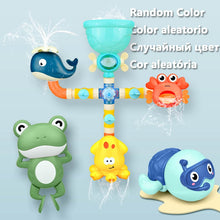 Load image into Gallery viewer, Bath Toys Baby Water Game Faucet Shower Rubber Duck Waterwheel Dabbling Water Spray Set For Kids Animals Bathroom Summer Toys