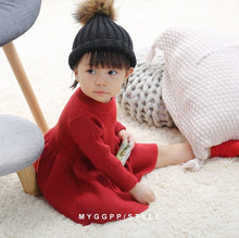 Load image into Gallery viewer, Baby Dresses For Girls Autumn Winter Long Sleeved Knit princess dress Lotus Leaf Collar Pocket Doll Dress Girls Baby Clothing