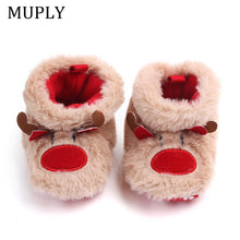 Load image into Gallery viewer, Winter Baby Girls Boys Keep Warm Shoes Muply Christmas Elk First Walkers Anti-slip Newborn Toddler Infant Girl Footwear Shoes