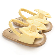 Load image into Gallery viewer, Baby Girls Bow Knot Sandals Cute Summer Soft Sole Flat Princess Shoes Infant Non-Slip First Walkers