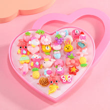 Load image into Gallery viewer, Children's Ring Female Cartoon Jewelry Princess Ring Resin Toy Set Kindergarten Little Gift Girl Handwear