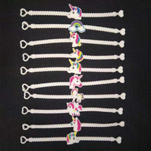 Load image into Gallery viewer, 10pcs Unicorn Party Decoration Rubber Bangle Bracelet Unicorn Birthday Party Decorations Kids Gifts Baby Shower Unicornio Party