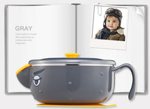 Load image into Gallery viewer, VALUEDER Best Feeding Bowl with Suction Base Stianless Steel 300ml Non-spill Insulated and Sealed Baby Bowl for Kids