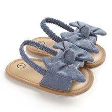 Load image into Gallery viewer, Baby Girls Bow Knot Sandals Cute Summer Soft Sole Flat Princess Shoes Infant Non-Slip First Walkers