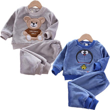 Load image into Gallery viewer, New Autumn Winter Baby Clothes Pajamas Sets Girls Pajamas Children Warm Flannel Fleece Catoon Bear Kids Sleepwear Home Suit 1-6Y