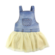 Load image into Gallery viewer, Summer Lace Denim Patch Baby Girl Dress Children Party Frock Toddler Girl Clothing Kids Princess Dress