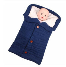 Load image into Gallery viewer, Baby Sleeping Bag Envelope Winter Kids Sleepsack Footmuff For Stroller Knitted Sleep Sack Newborn Swaddle Knit Wool Slaapzak