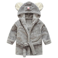 Load image into Gallery viewer, Cartoon Kids Coat Robes Flannel Child Boys Girls Robes Lovely Animals Hooded Bath Robes Towel Pajamas baby Bathrobe Coats