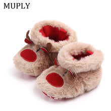 Load image into Gallery viewer, Winter Baby Girls Boys Keep Warm Shoes Muply Christmas Elk First Walkers Anti-slip Newborn Toddler Infant Girl Footwear Shoes