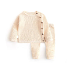 Load image into Gallery viewer, Infant Baby Sweater Suit 2021 Autumn Winter Girl Knitting Sweater Set Warm Baby Boy Clothing 2pcs Newborn Baby Clothes 0-3 Years