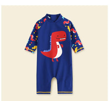 Load image into Gallery viewer, Swimwear Baby Kids Long Sleeve Blue Fish Baby Boy Swimwear Suits One Piece Swimsuit Baby Swimsuit Bathing Suits 80-130cm Baby