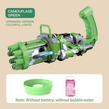 Load image into Gallery viewer, New Magic dolphin Gatling Bubble Gun Automatic Bubble Machine Gun Soap Bubble Blower Outdoor Kids Child Toy for Kids