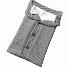 Load image into Gallery viewer, Baby Sleeping Bag Envelope Winter Kids Sleepsack Footmuff For Stroller Knitted Sleep Sack Newborn Swaddle Knit Wool Slaapzak