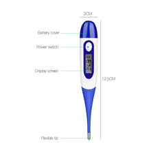 Load image into Gallery viewer, Adult And Infant Kids Baby Body Electronic Digital Temperature Electronic thermometer anal armpit LCD Display With Soft Head 37