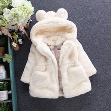 Load image into Gallery viewer, Winter Baby Girls Clothes Faux Fur Fleece Coat Pageant Warm Jacket Xmas Snowsuit 1-8Y Baby Hooded Jacket Outerwear