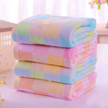 Load image into Gallery viewer, Sale 28*28cm Square Towels Cotton gauze Plaid Towel Kids Bibs Daily Use Hand Face Towels for Kids