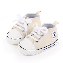 Load image into Gallery viewer, Baby Shoes Boy Girl Star Solid Sneaker Cotton Soft Anti-Slip Sole Newborn Infant First Walkers Toddler Casual Canvas Crib Shoes