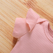 Load image into Gallery viewer, Toddler Infant Baby Girls Stripe Outfits Children Girl Romper Bowknot Shorts Headbands Set Summer Kids Set Baby Kleding Meisje