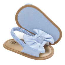 Load image into Gallery viewer, Baby Girls Bow Knot Sandals Cute Summer Soft Sole Flat Princess Shoes Infant Non-Slip First Walkers