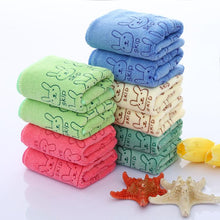 Load image into Gallery viewer, 25*50cm Cute Baby Kid Towel Face Microfiber Absorbent Drying Bath Beach Towel Washcloth Swimwear Baby Towel Cotton Kids Towel