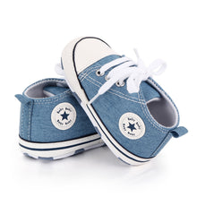 Load image into Gallery viewer, Baby Shoes Boy Girl Star Solid Sneaker Cotton Soft Anti-Slip Sole Newborn Infant First Walkers Toddler Casual Canvas Crib Shoes