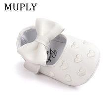 Load image into Gallery viewer, Baby PU Leather Baby Boy Girl Baby Moccasins Moccs Shoes Bow Fringe Soft Soled Non-slip Footwear Crib Shoes