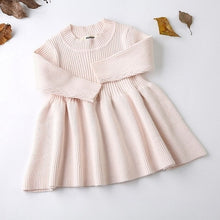 Load image into Gallery viewer, Baby Dresses For Girls Autumn Winter Long Sleeved Knit princess dress Lotus Leaf Collar Pocket Doll Dress Girls Baby Clothing