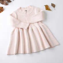 Load image into Gallery viewer, Baby Dresses For Girls Autumn Winter Long Sleeved Knit princess dress Lotus Leaf Collar Pocket Doll Dress Girls Baby Clothing