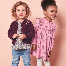 Load image into Gallery viewer, V-TREE Cute Baby Girl Dresses Floral Printed Toddler Kid Long-sleeved Dress Children Clothing